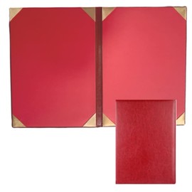 Kaori de Cover Certificate Holder b5 File Menu Bi-Fold PU Leather 2 Piece Storage (Black, Navy Blue, Dark Brown)