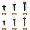 150 PCS M3 M4 Black Round Head Self Tapping Screws