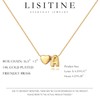 Lisitine Heart Initial Necklaces for Women, 14K Gold Plated Letter