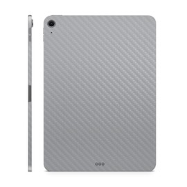 Carbon Fiber Tablet Skin Compatible with Apple iPad Air 11" (M3) 2025 - Solid Gray - Premium 3M Vinyl Protective Wrap Decal Cover - Easy to Apply | Crafted in The USA by MightySkins