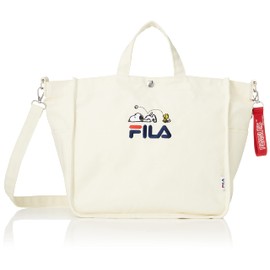 Fila Tote Bag, Snoopy Collaboration, PEANUT Brand, Canvas, 2-way, Lightweight, Lightweight, Crossbody Bag, Shoulder Side Bag, Cotton, Sports, Travel Bag, Junior High School Students, Adults, Stylish,