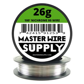 Nichrome 80-100' - 26 Gauge Wire - 100ft - 0.4mm - 0.016in - Made in USA - Master Wire Supply