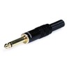 Monoprice 1/4 Inch (6.35mm) TS Mono Plug - Black Shell