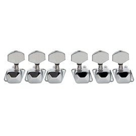 Musiclily 3L+3R Semi-closed Guitar Tuners Guitar String Tuning Pegs Keys Machine Heads Set for Epiphone Les Paul SG Style Electric Guitar or Acoustic Guitar Replacement, Chrome