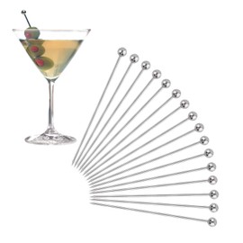 Stainless Steel Cocktail Picks, Cocktail Sticks, Reusable Cocktail Finger Food Sticks, Martini Picks, Fruit Sticks, Cocktail Picks, Reusable Cocktail Picks, Pack of 16