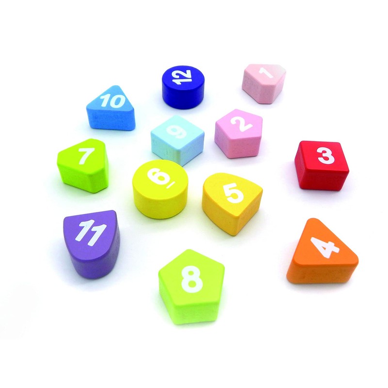 Oops Wooden Teaching Clock Preschool Time Activity My Clock Blocks