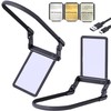Bstsilver 2-Pack Upgrade Flexible GooseNeck 40LED Magnifier 3X Hands-Free, Detachable