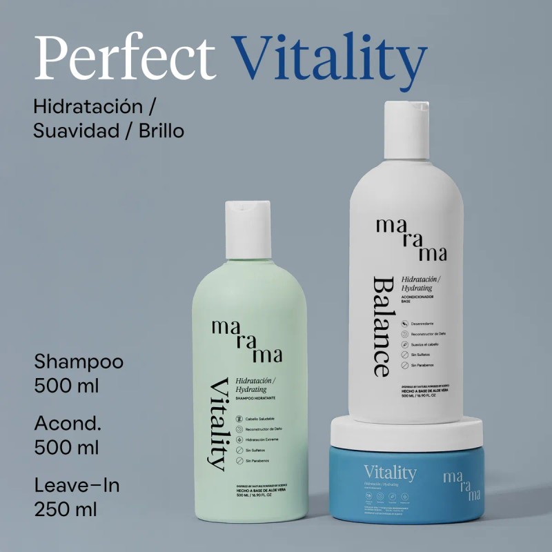 Marama Perfect Vitality Kit Shampoo Acondicionador Antifrizz