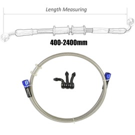 Hydraulic Brake Hoses Pipes for Motorcycle Stainless Steel Braided Brake Hose Lines Motorbike Braided Hose Fittings for ATV Pit Bike Dirt Bike Brake