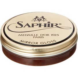 SAPHIR Medaille d’Or Mirror Gloss - Natural Wax Polish for Leather Shoes & Boots - Medium Brown