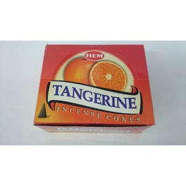 HEM Incense, Tangerine (Mandarin Orange), Cone Type, 1 Case (1 box of 10 tablets x 12 boxes)