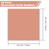 VACVELT 50 Pack Rose Gold Satin Napkins 20x20 Inch Wedding