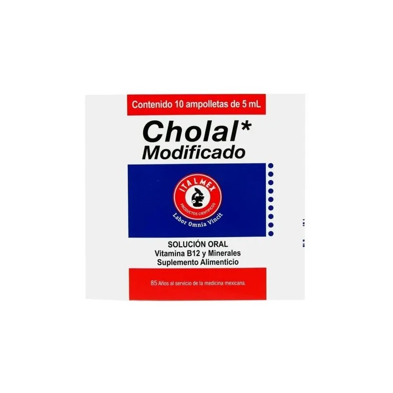 Cholal Modificado Caja Con 10 Ampolletas De 5 Ml