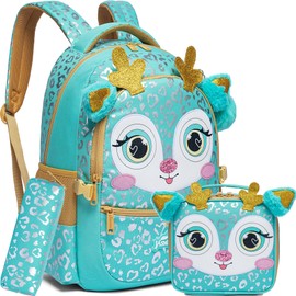 Meetbelify Backpacks for Girls School Backpacks with Lunch Box for Elementary Preschool Students Girls Backpacks Ages 8-10 Kids Travel Backpack 3 in 1 Bookbag Set for Girls