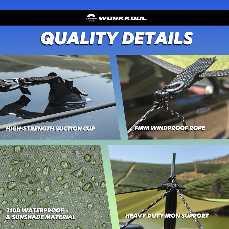 Awning Tarp for Camping,Tailgate Awnings & Shelters for Sun Shade
