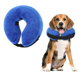 Kaket Dog Inflatable Collar, Inflatable Pet Protection Cover Collar, Pet Inflatable Collar, Pet Protective Collar for Prevent Dogs from Biting & Scratching (BLUE, S)