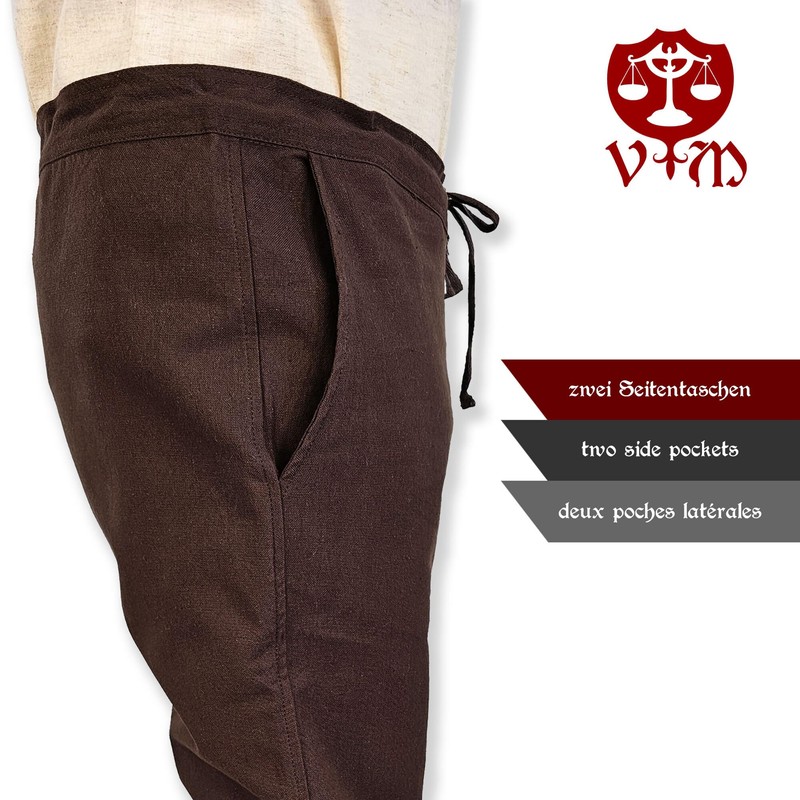 Vehi Mercatus Knickerbocker Karimir Cotton Black or Brown LARP, Reenactment,