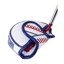 BIG TEETH Putter Cover Mallet Putter Cover Half Mallet Putter Cover, Hundred Dollars Mini Club Head Protector Magnetic Closure Black Leather for White Hot #5 Rossie Tour Edge Chipper