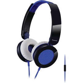 Panasonic RP-HXS200M-A Sound Rush On-Ear Headphones, Blue/Black