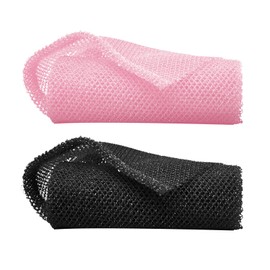 iwiio 2Pcs African Net Sponge, African Wash Net, African Exfoliating Net, Long Mesh Back Scrubber Skin Smoother for Women Men Shower, Beauty Skin Wash Towel