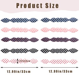 10 PCS Polka Dot Deft Hair Bun Makers French Twist Donut Maker Rabbit Ear Flexible Quick Styling Accessories for Women Girls Long Thick Thin Hair