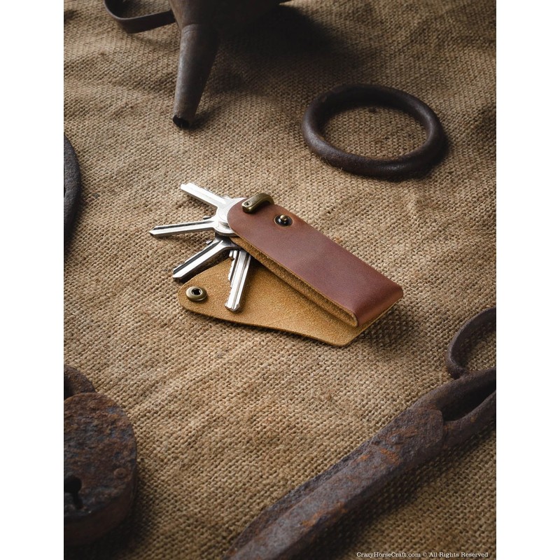Crazy Horse Craft, Minimalist Wallet and Key Ring in Package,
