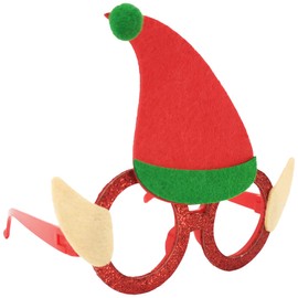 Pohotobooth Props Ltd Fun Glitzy Elf Hat & Ears Christmas Glasses