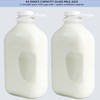 The Dairy Shoppe Glass Milk Bottle, Heavy Glass with 48
