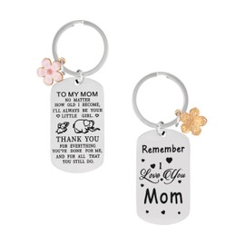 HAQUIL I Love You Mom Keychain - Mother's Day Gift from Daughter, Mama Keychain, Birthday Gift for Mom
