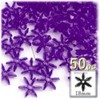 -50Pc Faceted Plastic Transparent Beads Starflake 18mm Dark Purple Beads