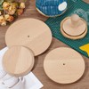 BENECREAT 4 Pcs Beech Wood Pottery Molds Set, 4.7/6.3/7.7/9.4inch Round