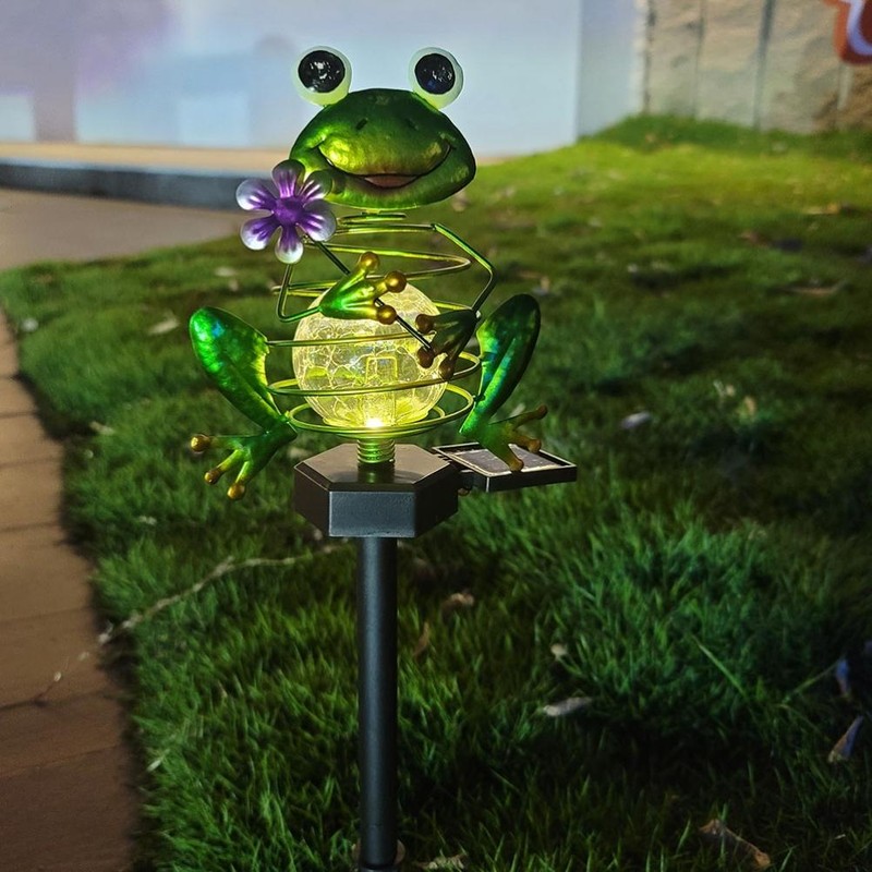 Solar Outdoor Lawn Lamp Frog Spring Garden Decoration Light Waterproof