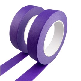 Zellykool Purple Masking Tape, 1 Inch x 55 Yards, 2 Rolls, Painters Tape for Painting, Home, Office, School Stationery, Arts, Crafts, Decoration