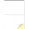 Creavvee 4 Label per Sheet, 20 A4 Sheets, Printable White