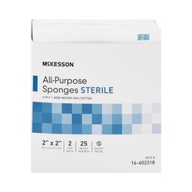 McKesson 4-Ply Non-Woven Gauze Sponge Sterile 2 x 2" 2 Pack(s), 2 per Pack