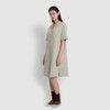 JAJU [JAJU] Women's Cotton Runner 5-part Pajama Dress_Khaki Grey