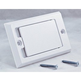 HAYDEN Central Vacuum Wall Inlet - White Square Door 1700-01 Vac Hose Outlet