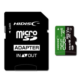 HIDISC Ultra High Speed R170 Series Micro SDXC Card 256GB CLASS10 UHS-I Speed Class 3, A2 Compatible, HDMCSDX256GA2V30PRO