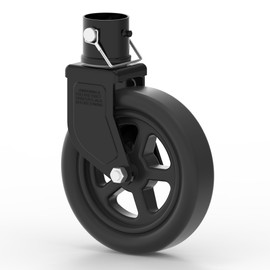 TOWKING 2000lbs 8" Trailer Jack Swivel Caster Replacement with Upgraded Spoked Wheel and Pin, Black