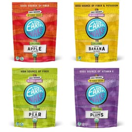 Earth Wake Foods - Organic Dried Fruit Variety Pack - Apples, Bananas, Pears, French Plums