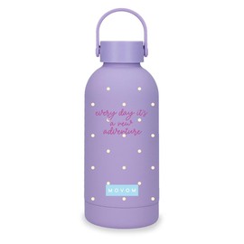 Movom Enjoy Stainless Steel Water Bottle, Pink, 6.5 x 18.5 x 6.5 cm, Stainless Steel, Pink, Talla única, pink, Unit size, Stainless steel water bottle