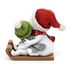 Dekohelden24 Pair of Snow Children Snowmen with Hat and Scarf