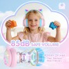 IFECCO Kids Headphones Cartoon Face Wireless Childrens Headset LED Indicator