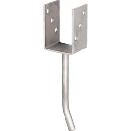 U-Shaped Post Anchor with Concrete Anchor made from Round Steel lichte Breite: 71 mm Material: Edelstahl