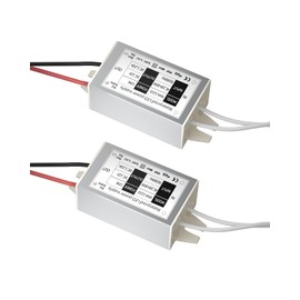 Klarlight 15W DC 12V Waterproof IP67 LED Driver Transformer, 110V AC to 12V DC Converter for Outdoor LED Lights (Pack of 2)