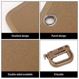 Patch Board, Pack of 4 Flip-Page Patch Book, Mini Display Panel Holder with Removable Ring Binders for Velcro Patch Collections, 10.6 x 7.1 Inches