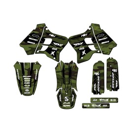 1993-1995 YZ 250 2-STROKE APACHE Green Senge Graphics Base Kit Compatible with Yamaha