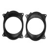 2pcs 6.5inch Black Door Speaker Adapter Spacer Rings with 2