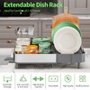 Expandable Dish Drying Rack,Foldable 304 Stainless Steel Dish Rack with