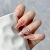 Kitty-Z272 Handmade Kitty Nail Tip, Oval, Medium, Long, False Nails,